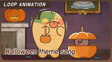 BBOONG-UH CAFE LOOP ANIMATION with Halloween! / 뿡어카페 할로윈 스페셜 루핑! / 할로윈 테마송 /