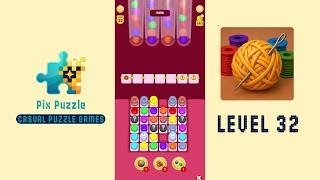 Knit Match : Yarn Puzzle Level 32 HARD Solution Walkthrough