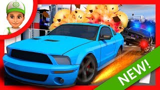 Cartoon For Kids. Dangerous Rain. Power Wheels Car. 3D Cartoon