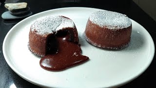 法式熔岩巧克力蛋糕|French Lava Chocolate Cake| Chocolate Fondant，经典的做法，爆浆的瞬间，心都融化了