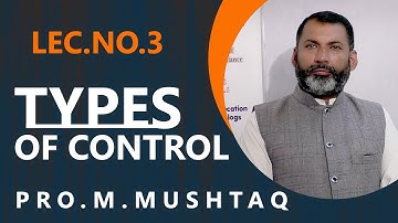 Types Of Control? Principles Of Management (Lec No.3) By Pro. Muhammad Mushtaq.