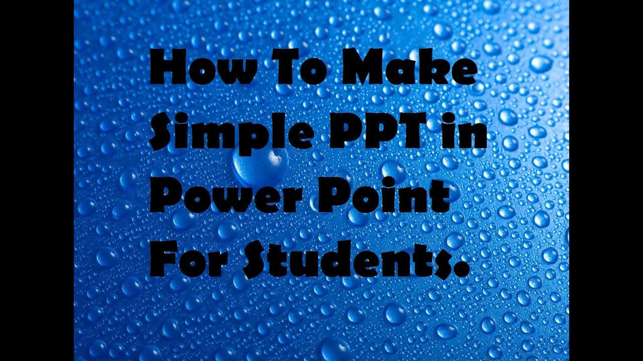 how to do simple powerpoint presentation