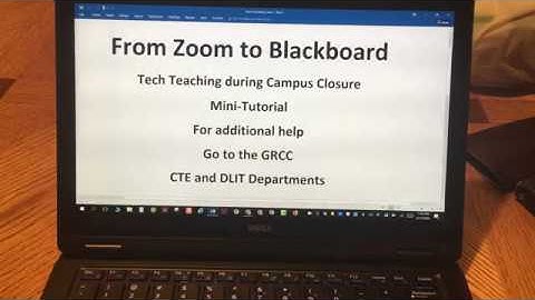 Zoom to Blackboard
