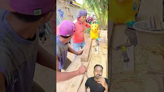 🥰🥰foreman protests when construction workers lay foundation stones for building🤣🤣