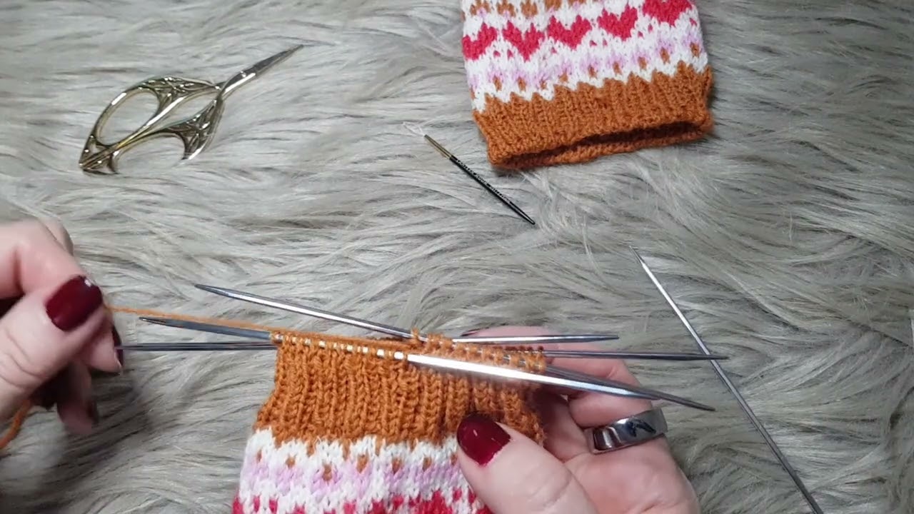 Zeig mal her(z) in Februar:) italienisch abketten ganz leicht /  Handstulpen stricken / Herzmuster