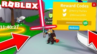 NAJWIĘKSZY LASEROWY MIECZ!? SEKRETNE KODY DO SABER SIMULATOR screenshot 5