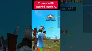 51 season BR Ranked Match 72 😈😉#freefire #shorts