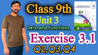Class 9th Math New Book Exercise 3.1 Question 2, 3 & 4 // Tabular Forms // Proper Subsets // Class 9