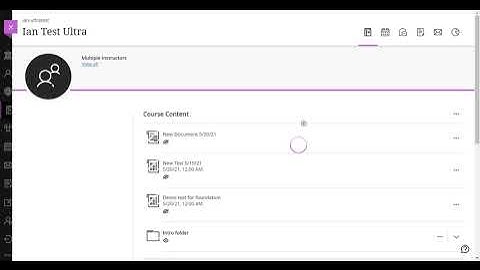 Blackboard training: Introduction to the Ultra interface
