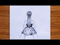 How to draw a girl backside very easy|girl drawing for beginners|drawing of a girl backside|sketch