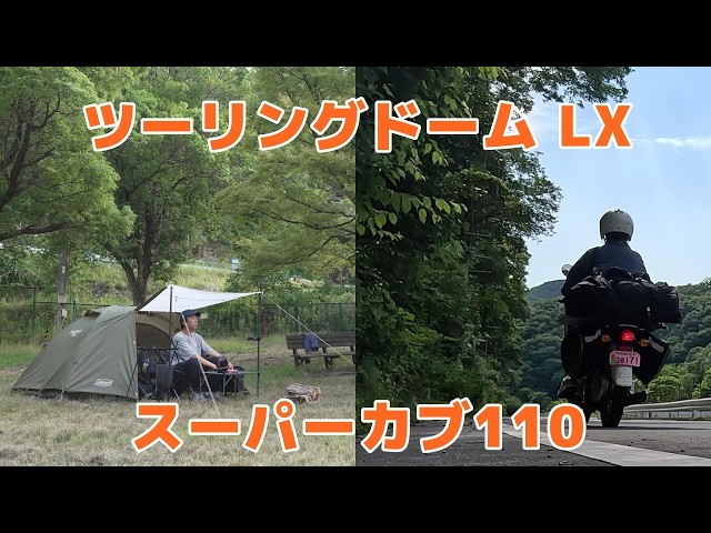 ソロキャンプ】新しい相棒、ツーリングドームLXを初張り。スーパーカブ