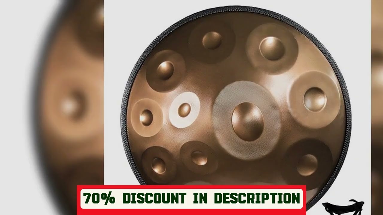 A must-have product! 440/432Hz 22in Handpan Drum in D Minor Kurd 9/10/12 Notes Steel Hand Drum for