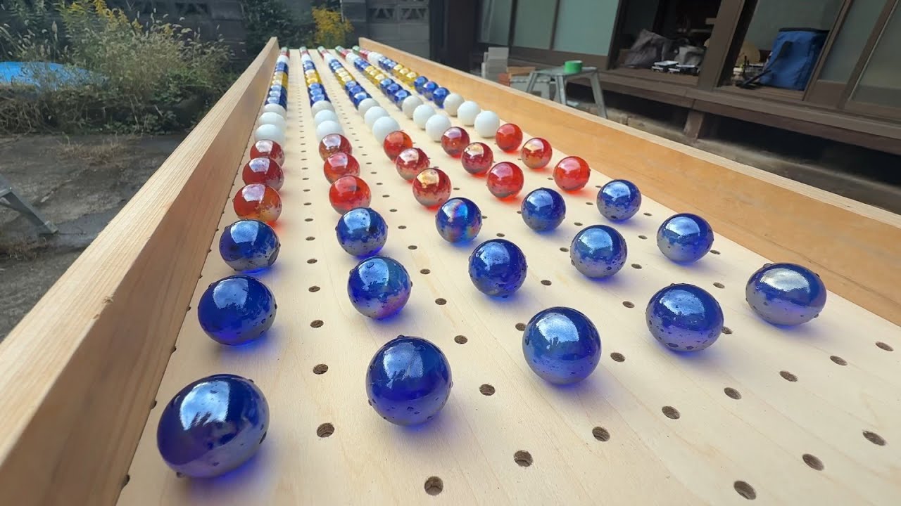 マーブルラン132 marble run レインボー玉　鮮やかな玉　オリジナルムービー編