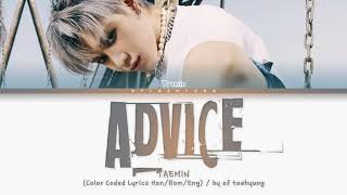 Taemin 태민 Advice Color Coded Lyrics Hanromeng