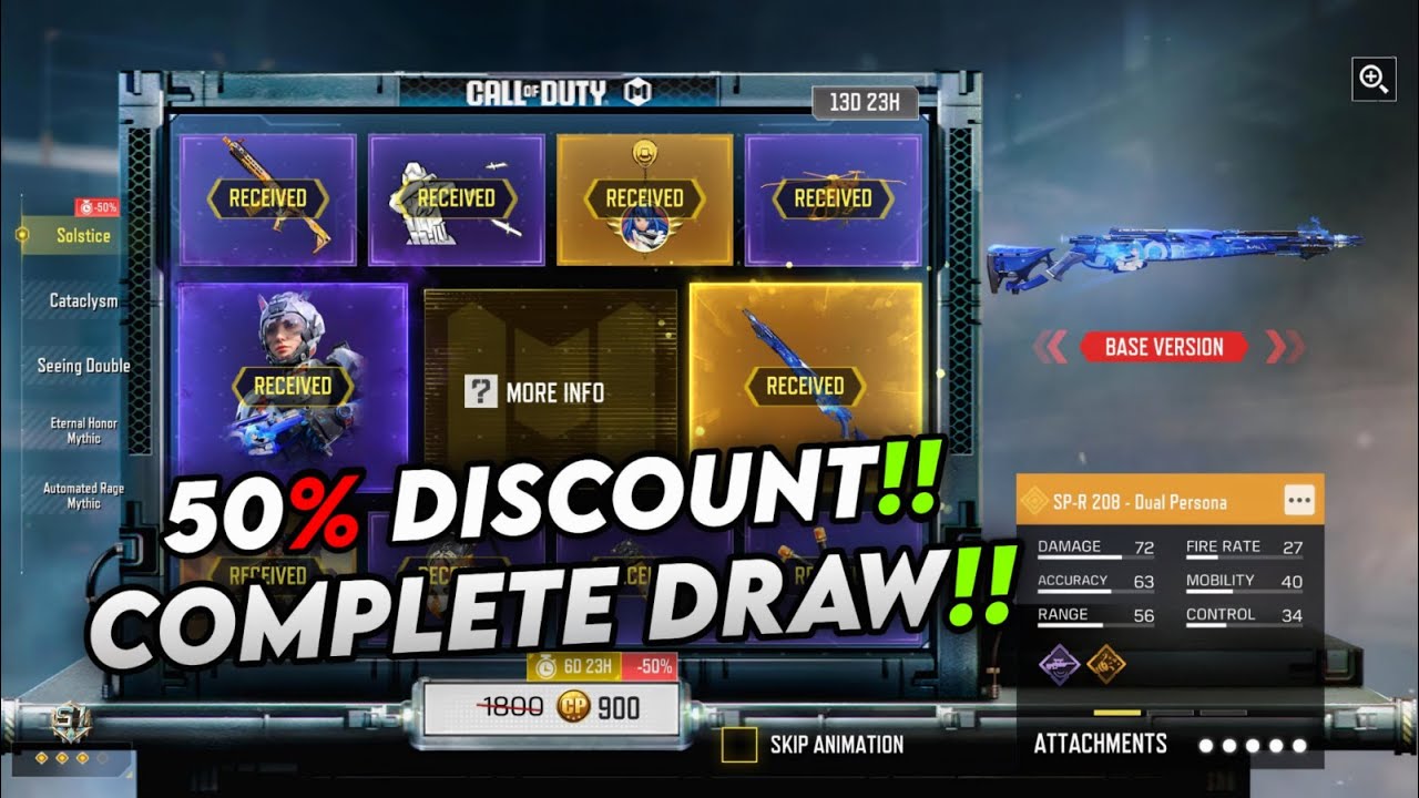 Buying Legendary SPR 208 Dual Persona in CODM | Solstice draw in codm ...