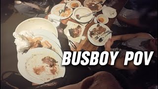 A Day in the Life: POV Bussing Tables at a Busy Restaurant