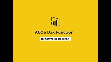 how use acos dax functions in power bi desktop || dax functions online training