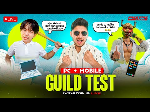 LIVE DO OR DIE 😭 NG PC PLAYER GUILD TEST 🥵  #nonstopgaming -free fire live