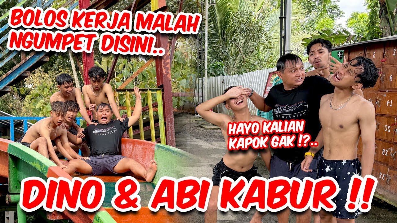 SEHARIAN DIBUAT EMOSI !! Dino & Abi bolos kerja malah kabur ke kolam renang