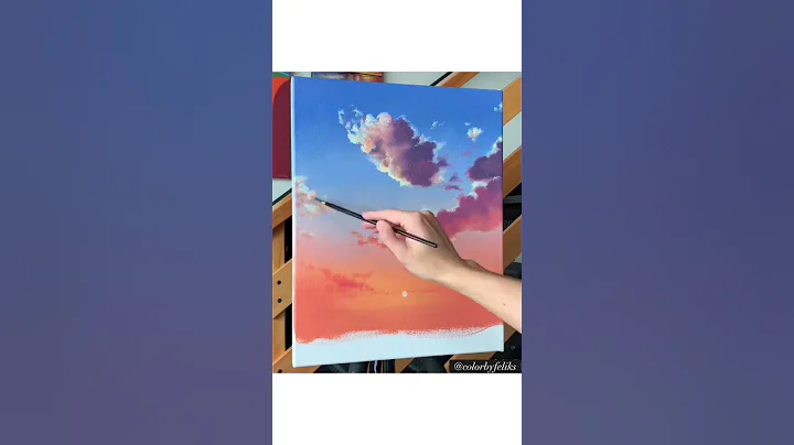 Painting sunset clouds using acrylics ⛅️🎨 #shorts #acrylicpainting #art #painting #short - DayDayNews