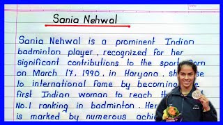 Essay On Sania Nehwal In English  Sania Nehwal Essay In English  About Sania Nehwal  Badminton