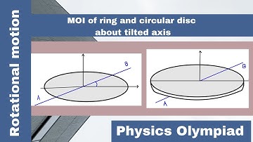 Moment of Inertia of a ring and a disc about a tilted axis | Rotational Motion | Physics Olympiad