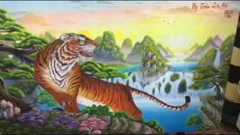 Vẽ tranh phong cảnh sơn thủy tại Tây Hồ, Hà Nội – Vẽ tranh tường Hà Nội rẻ đẹp Zalo 0799110022