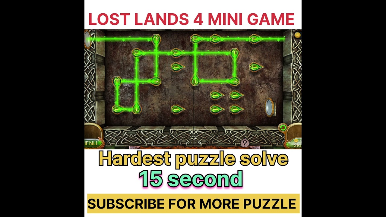 Lost Lands 4 Mini Game: Green Laser Crystal Puzzle Solved in 15