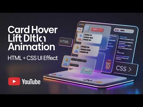 🎴 Card Lift Animation Using HTML & CSS | Modern UI Hover Effect | Frontend Project | Web development
