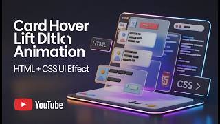 🎴 Card Lift Animation Using HTML &amp; CSS | Modern UI Hover Effect | Frontend Project | Web development