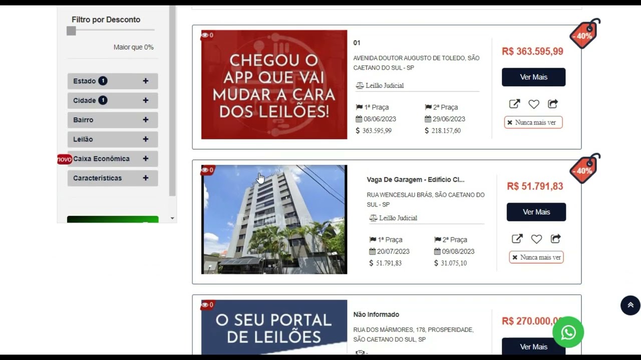 Prévia do tutorial em vídeo mostrando a tela de filtro de alerta da plataforma