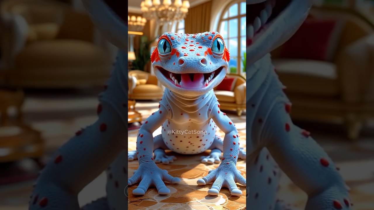 Suara Tokek - Animasi Tokek Lucu Menyeramkan 