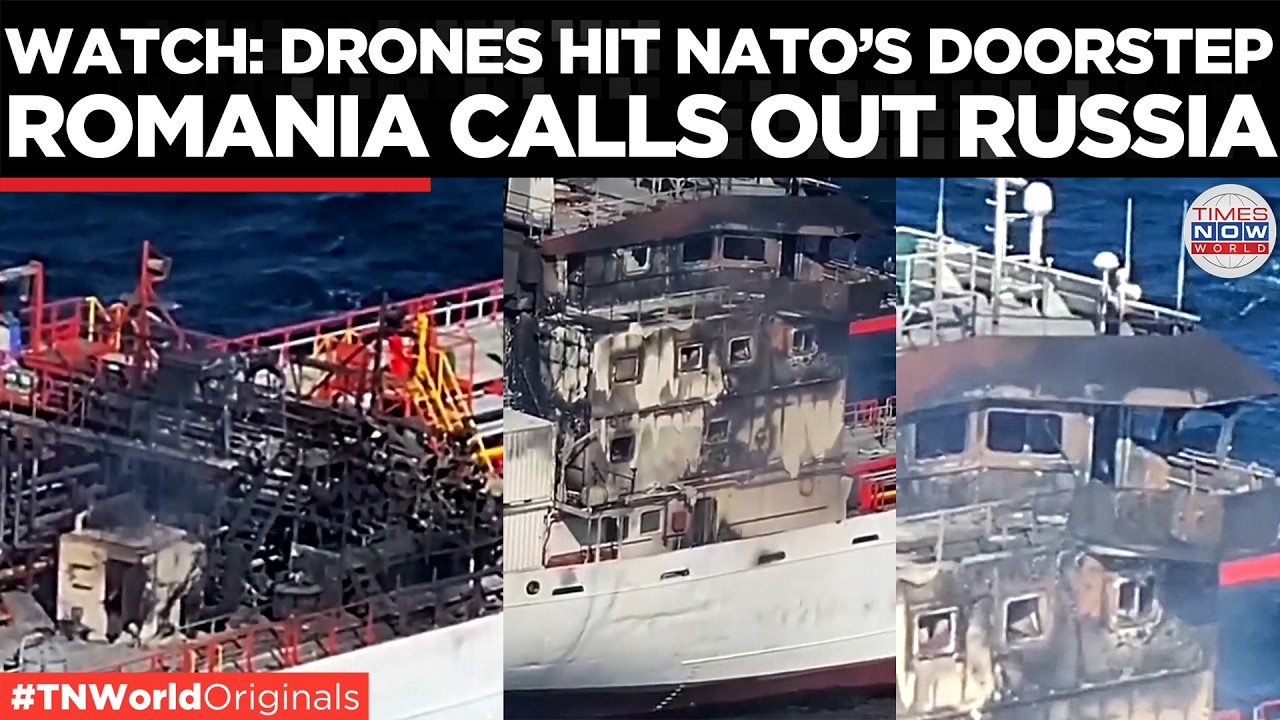 ⁣NATO on Alert: Black Sea Drone Strike Sets Tanker Ablaze, Fears of Wider War | Times Now World