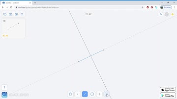 1.3 Euclidea - Midpoint - Soluce 2L 4E