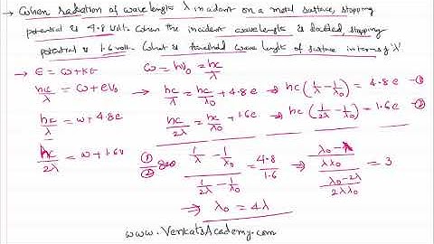 Photo Electric Effect Problem Finding Threshold Wave Length for IIT-JEE and NEET Physics