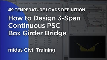 How to Design 3 Span Continuous PSC Box Girder Bridge #9 Temperature Loads Definition | Tutorial