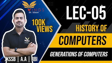 Lec-05 II History of COMPUTERS (Generation of Computers) II JKSSB II Account Assistant II RBI