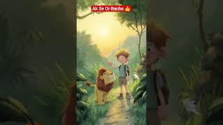Ak Ser Or Bacha Ka Kahani !! Cartoon Video !! #cartoonforkids #cartoonshorts #trendingshort