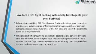 B2B Flight Booking Engine