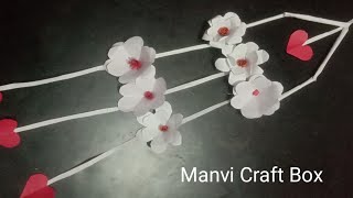 Paper Flower Wall Hanging | Easy Wall | How to Make Home and Heart design wall hanging | By Manvi