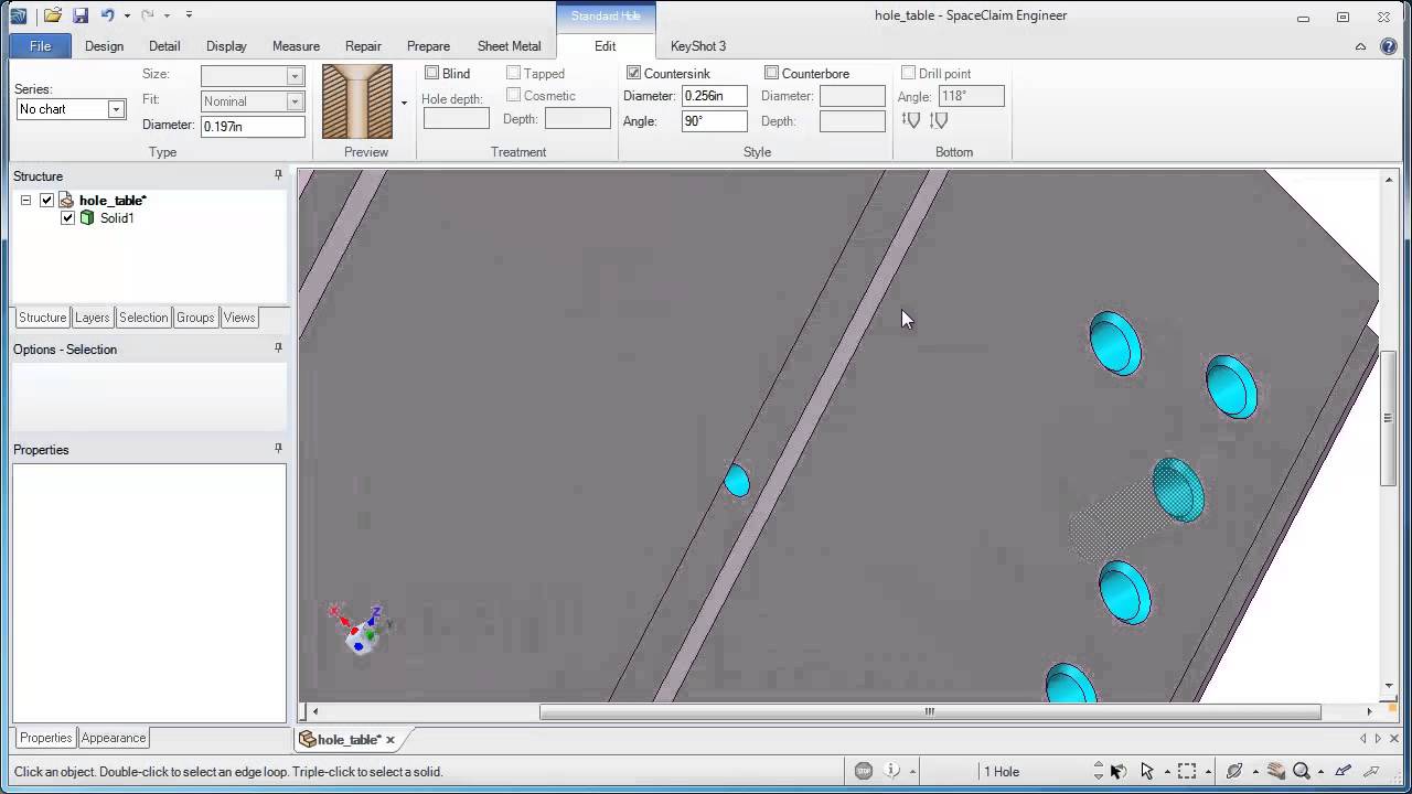 Create Hole Tables in 2 Minutes with ANSYS SpaceClaim YouTube