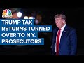 Donald Trump's tax returns are now in the hands of New York prosecutors