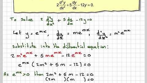 The general solution of a 2nd order de with auxiliary equation with two distinct roots