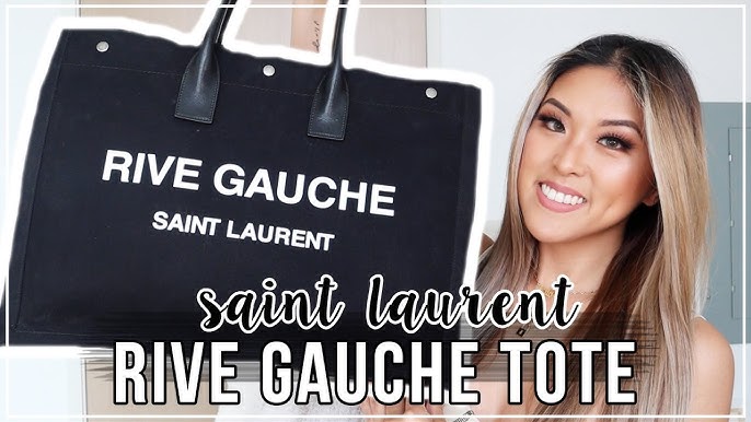 Saint Laurent - Authenticated Cabas Rive Gauche Handbag - Linen Beige for Women, Never Worn