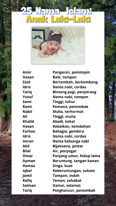 25 Nama anak laki-laki islami ✨️ #artinama #namaanak