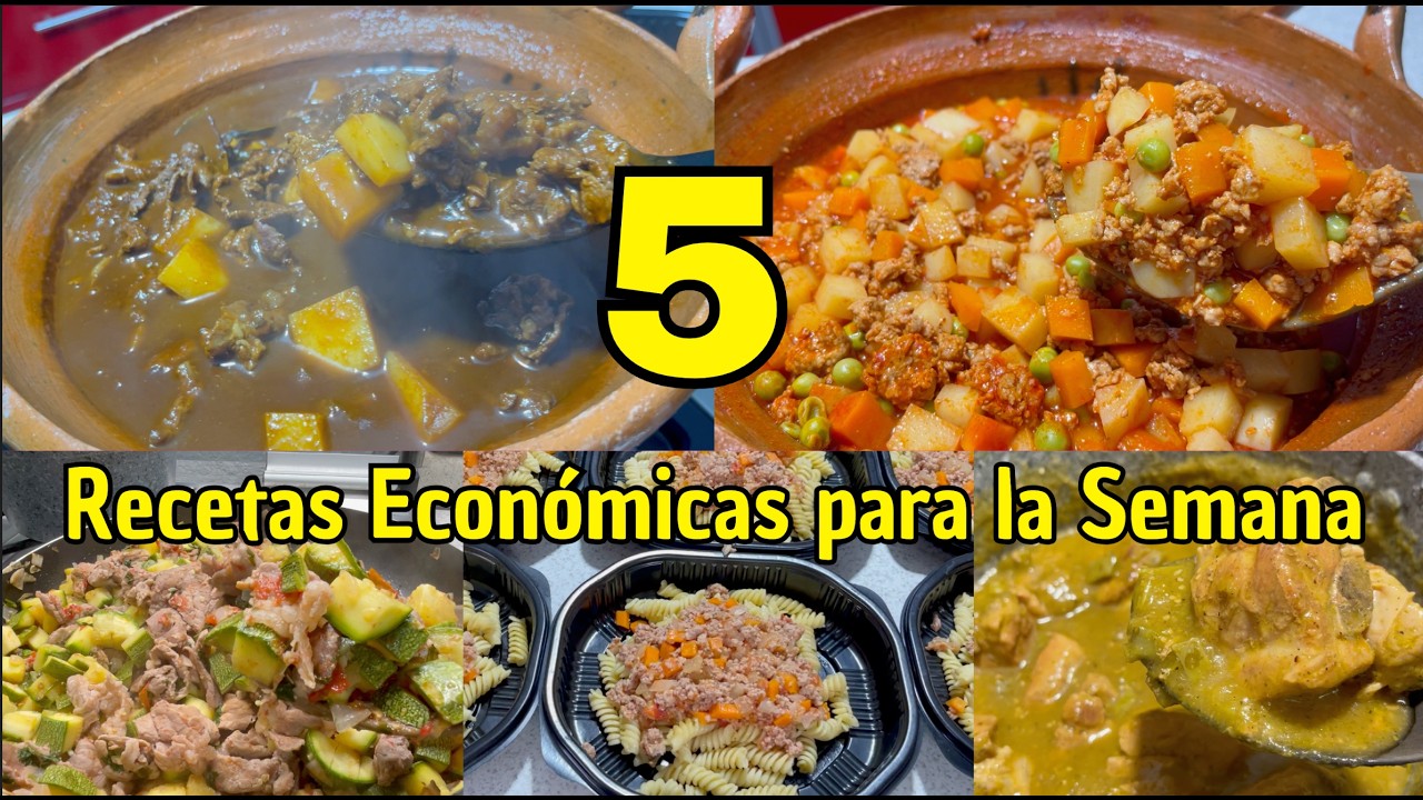 ‼️MENU CON $1,000 🤑 Ideas De 5 Comidas Económicas,Fáciles y Rendidoras
