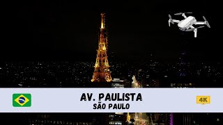 4K Av Paulista Sao Paulo de drone