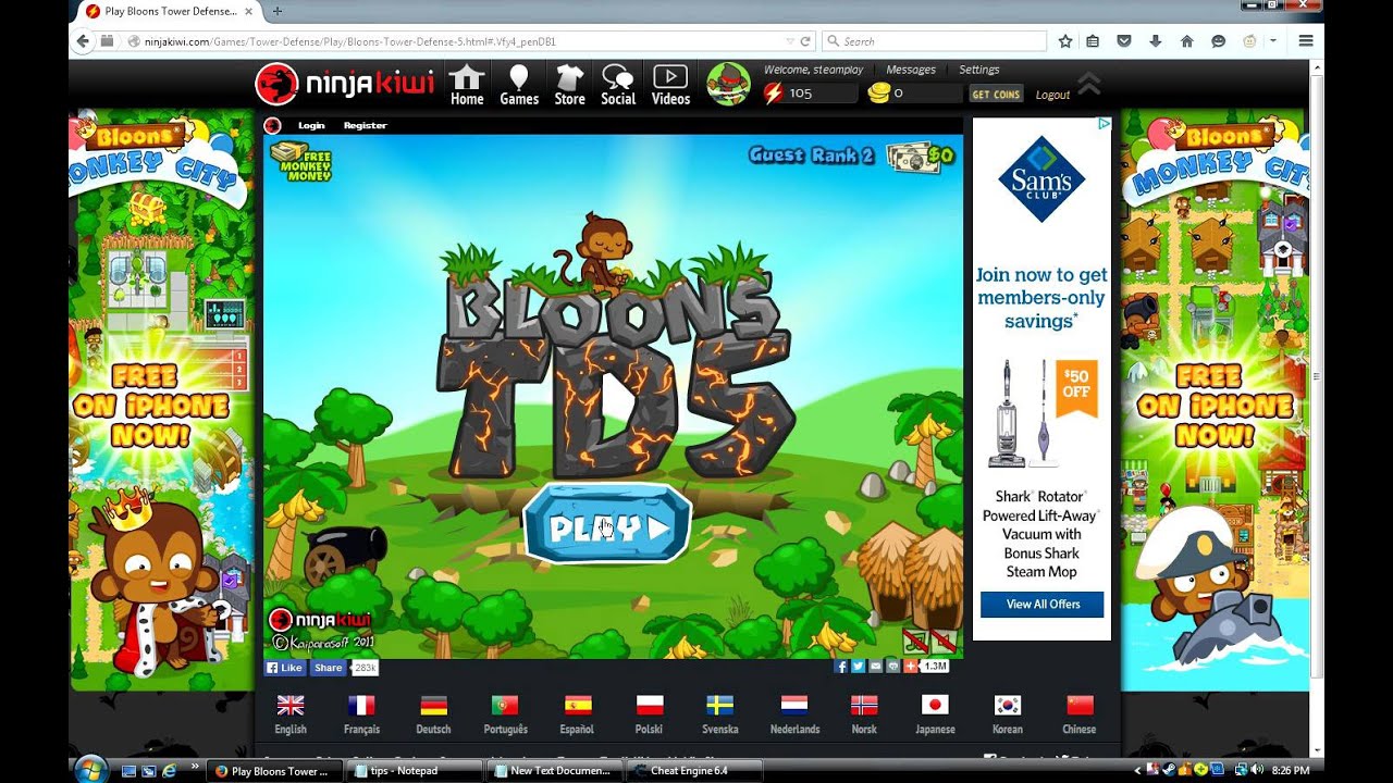 bloons tower defense 5 cheat engine bluestacks