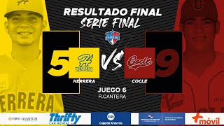 Conferencia de Prensa Triunfo de Cocle sobre Herrera 6to Juego FINAL Campeonato Juvenil 2021