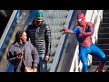 SPIDER-MAN TOUCHING HANDS ON THE ESCALATOR PRANK!!